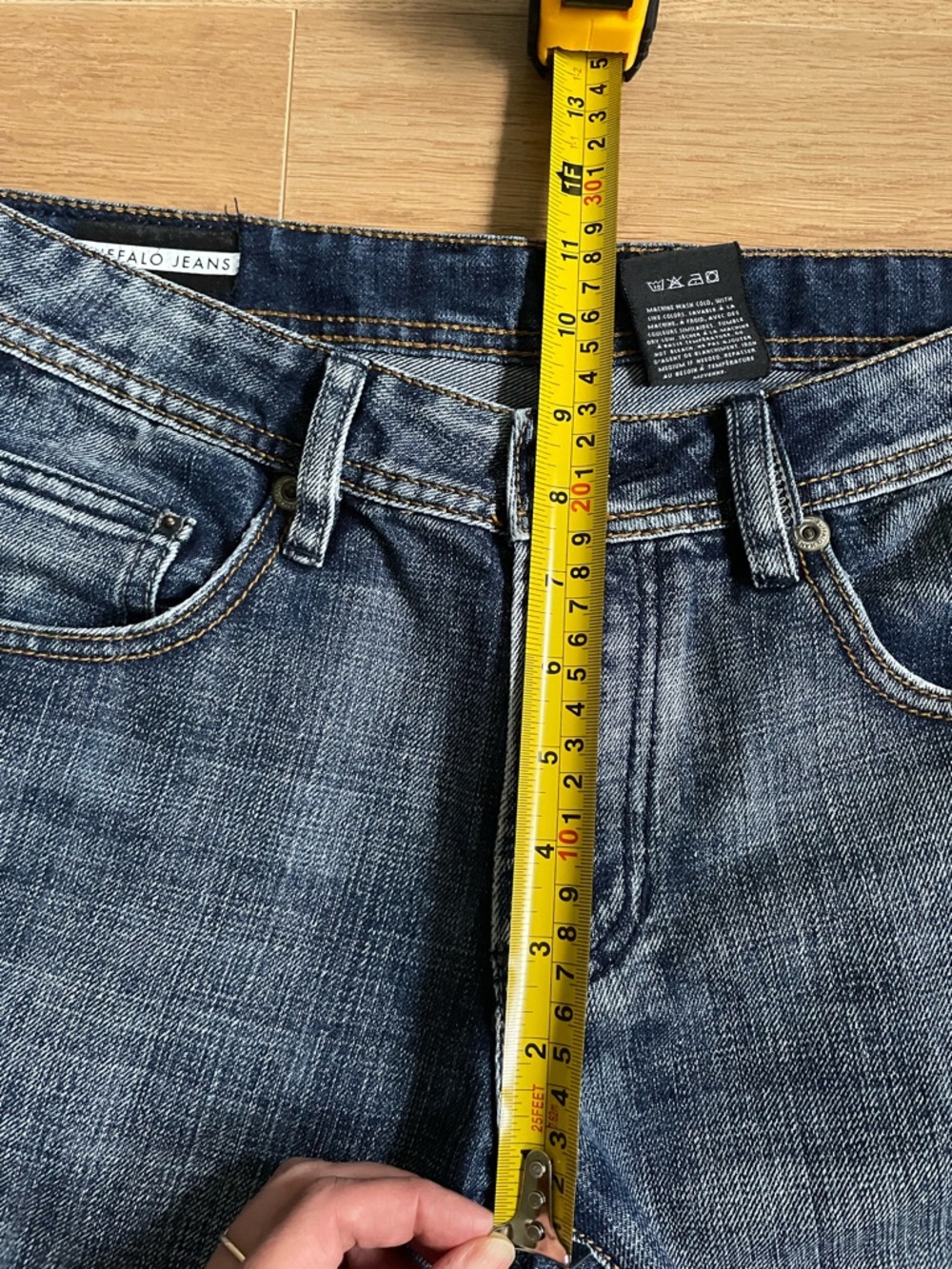 Buffalo Jeans Kyle Straight Leg Blue Denim Men’s W31 Embroidered Back Pockets - Picture 12 of 12